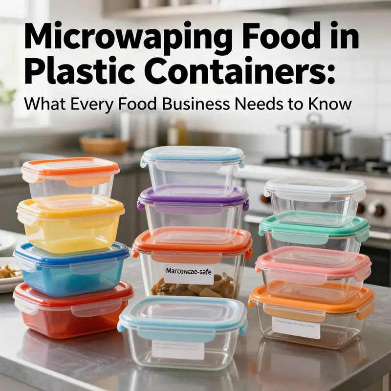 An engaging cover image depicting containers labeled microwave-safe in a kitchen setting.