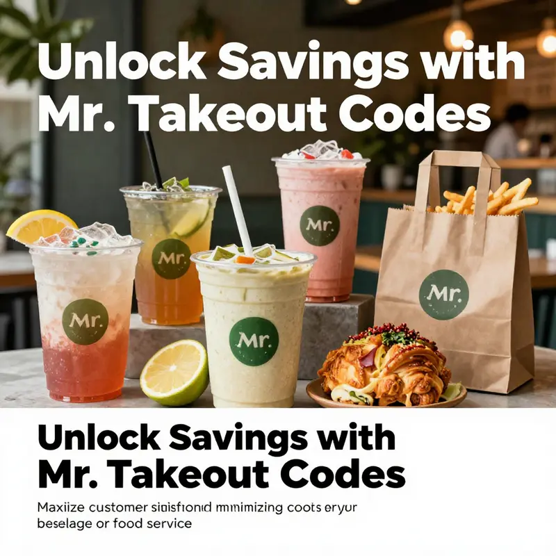 A colorful assortment of Mr. Takeout Bags filled with beverages and food highlighting the product range.