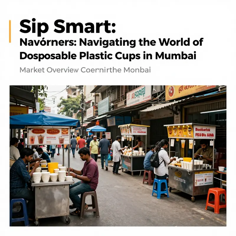 A vibrant overview of Mumbai’s market, showcasing the high demand for disposable plastic products from food and beverage businesses.