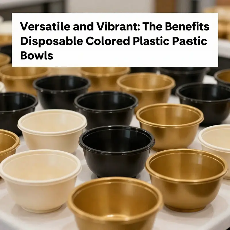 A variety of disposable colored plastic soup bowls showcasing their elegance and versatility.