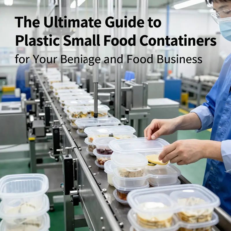 Diverse plastic food containers displaying different shapes, sizes, and materials available for foodservice applications.