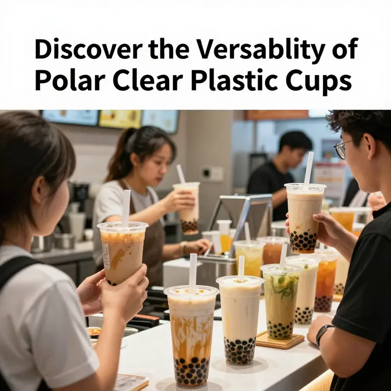 Polar Clear Plastic Cups displaying their features and vibrant beverage contents.