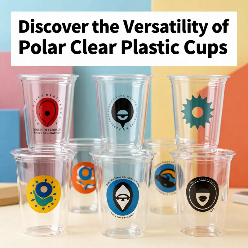 Polar Clear Plastic Cups displaying their features and vibrant beverage contents.