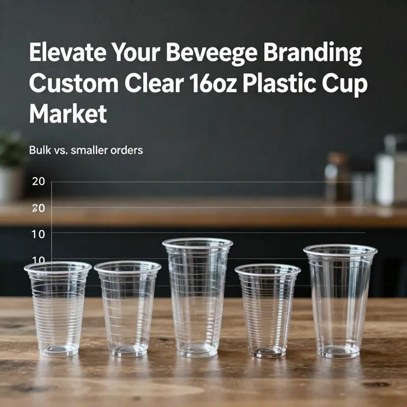 Showcasing diverse customization options for clear 16oz plastic cups.