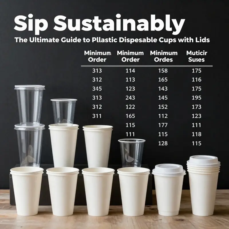 Various materials of wholesale plastic disposable cups highlighting durability and eco-friendliness.