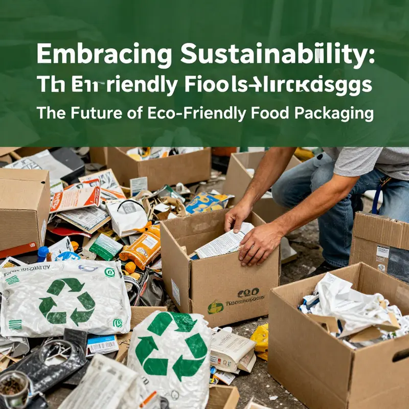 A vibrant assortment of eco-friendly food packaging options highlighting innovative materials.