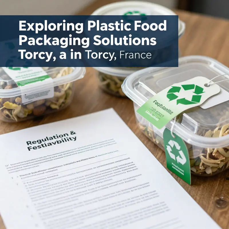 A diverse selection of plastic food packaging available in Torcy, France, reflecting local supplier options.