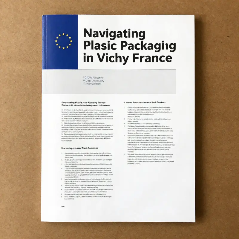 Diverse sustainable plastic food packaging options available in Vichy, France.