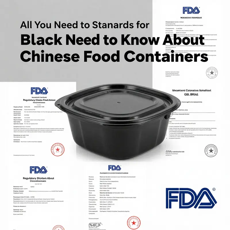 A diverse range of black plastic Chinese food containers highlighting their versatility in catering and takeout.