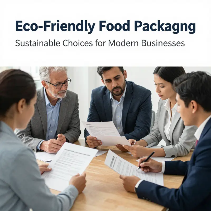 Various eco-friendly food packaging materials showcasing innovative options for businesses.