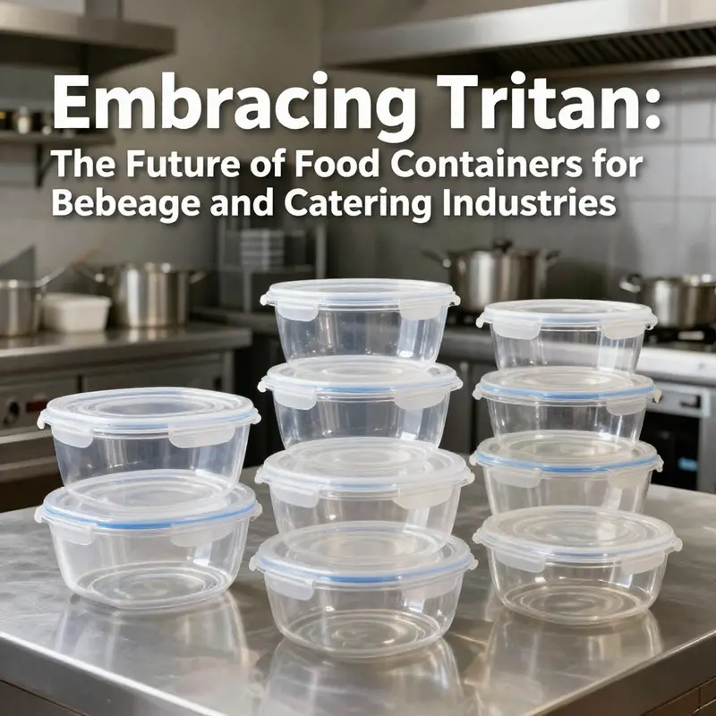 Tritan plastic food containers emphasize safety and durability, suitable for various food service contexts.