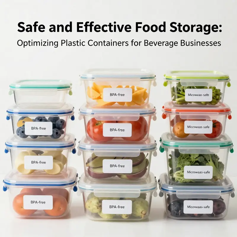 Various plastic containers showcasing safety features for food storage.