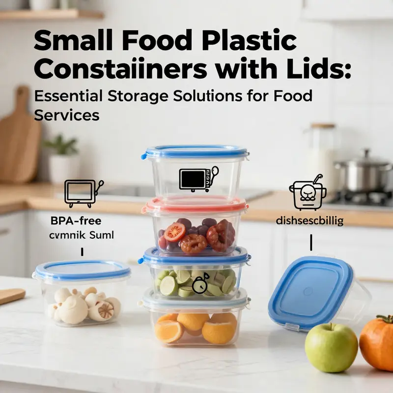 An array of small food plastic containers showcasing their versatility for various food items.