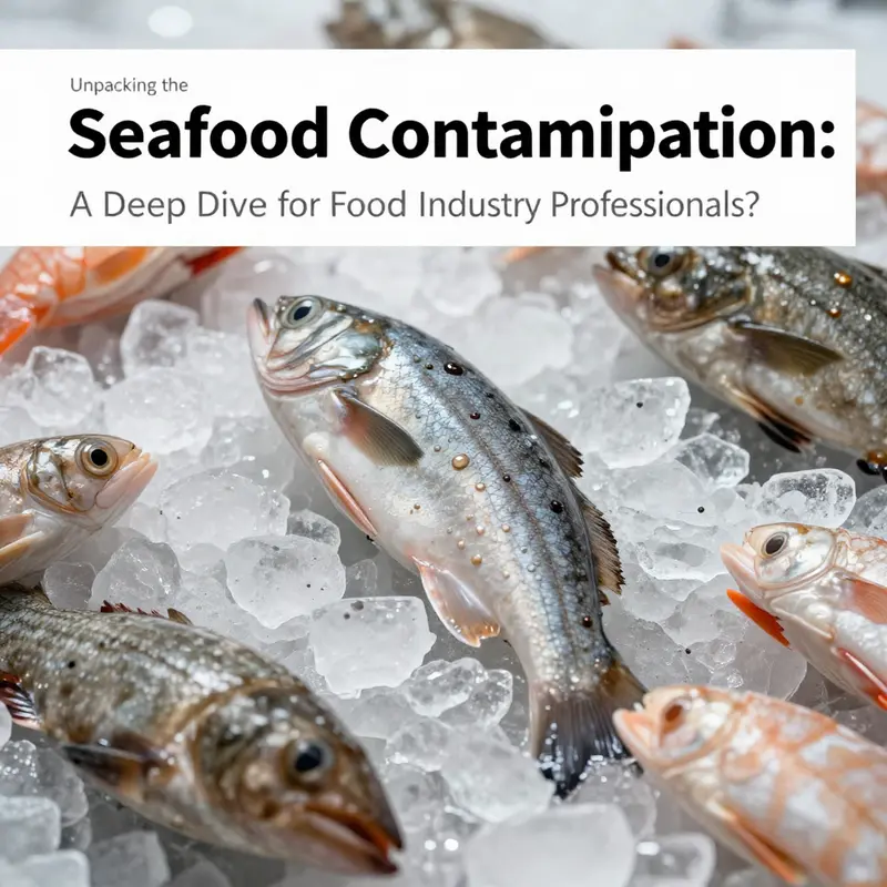 Visible evidence of microplastic contamination in various types of seafood.