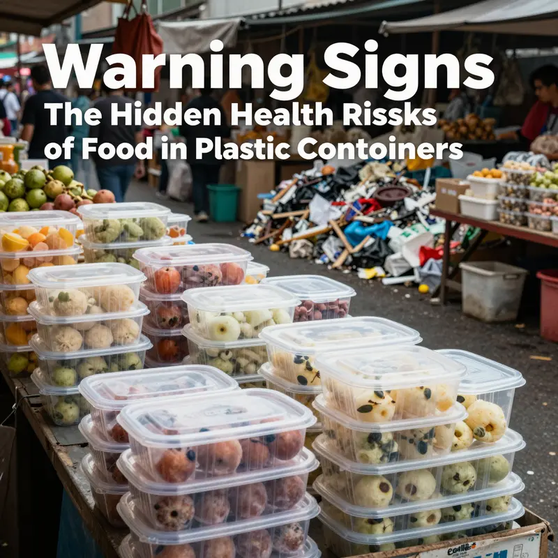 Exploring the potential health risks associated with food stored in plastic containers.
