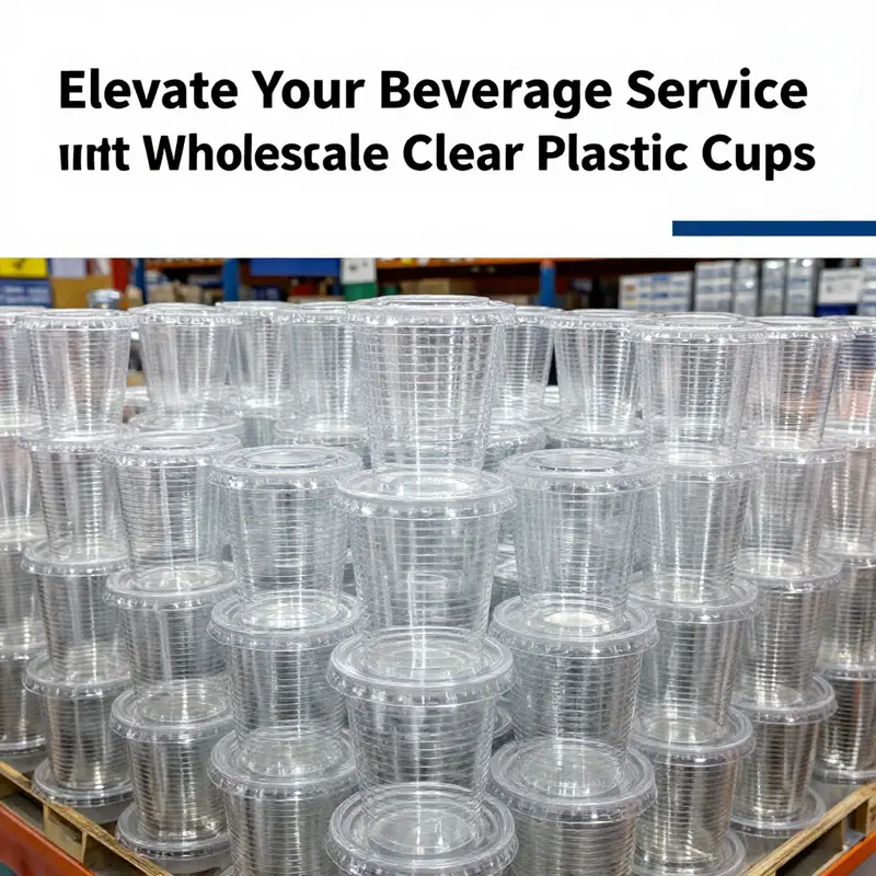A variety of clear plastic cups demonstrating different sizes and material clarity, essential for beverage service.