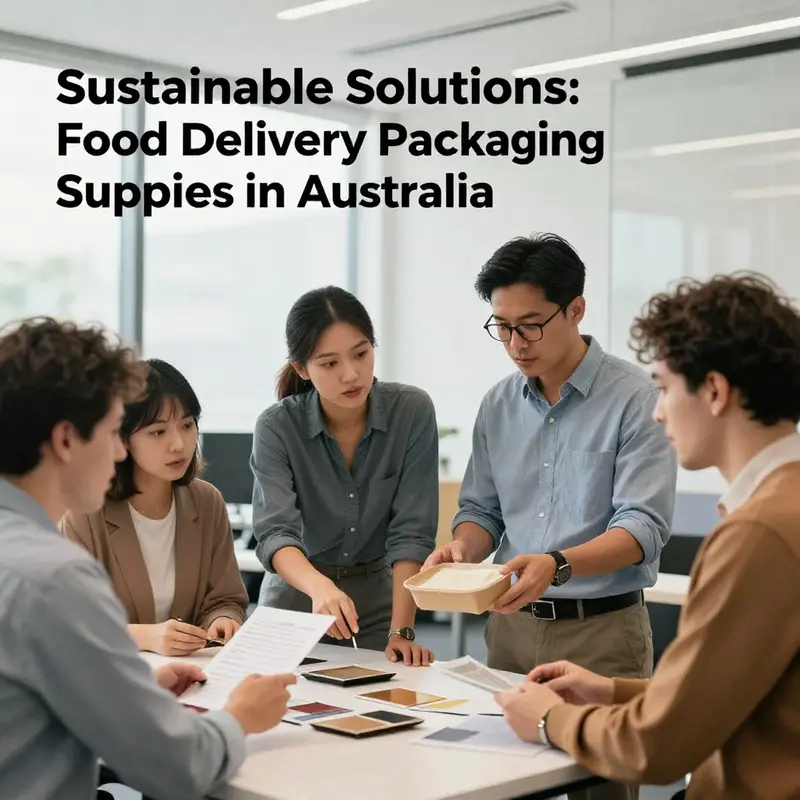 An assortment of eco-friendly food packaging options showcasing sustainability in food delivery.