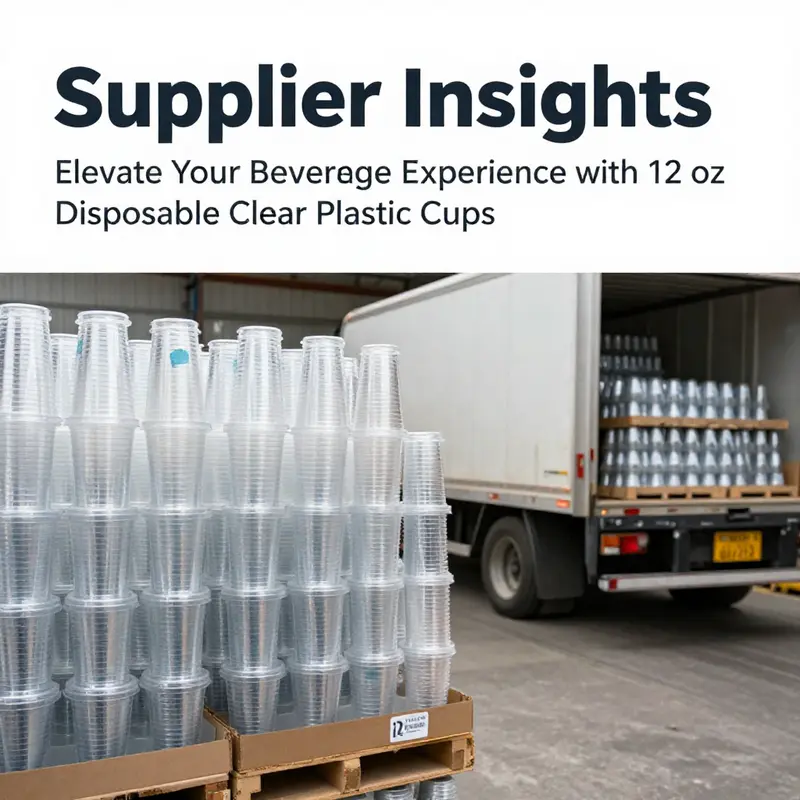 12 oz disposable clear plastic cups showcasing their design features with colorful beverages.