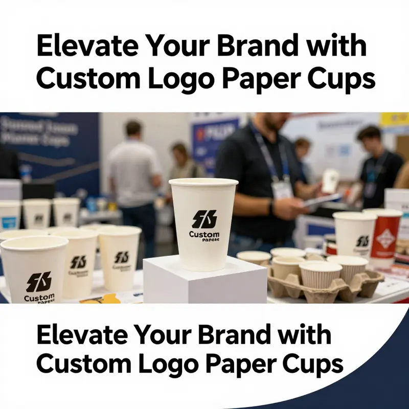 Custom logo paper cups prominently featured in a trendy bubble tea shop, showcasing branding and design.