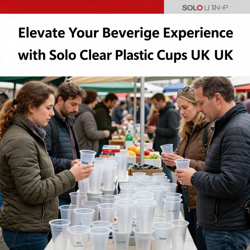 A diverse assortment of solo clear plastic cups, highlighting their versatility for various beverages.