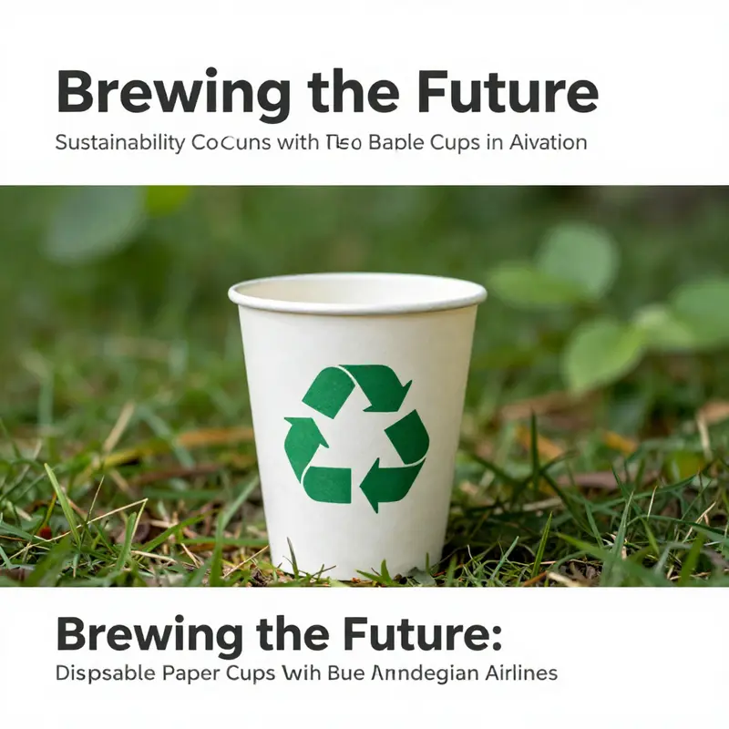 Airline disposable paper cups showcase branding, emphasizing the importance of customized beverage service.