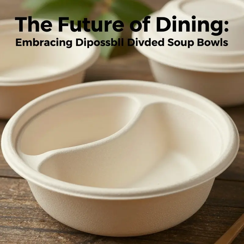 Creative meal prep with disposable divided soup bowls enhances presentation and convenience in catering services.