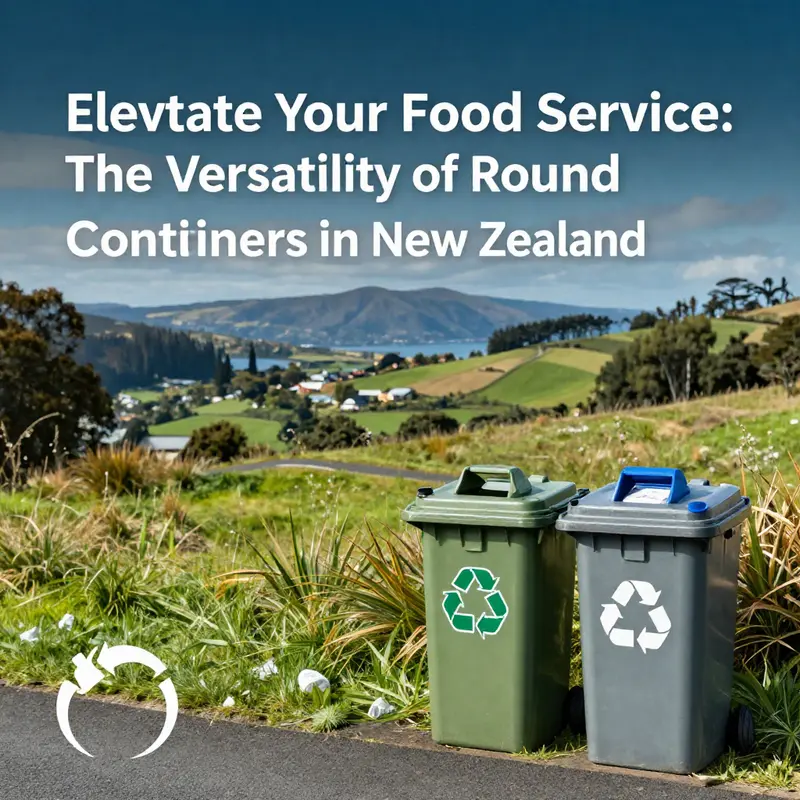 A vibrant market scene showcasing the popularity of round plastic food containers in New Zealand.