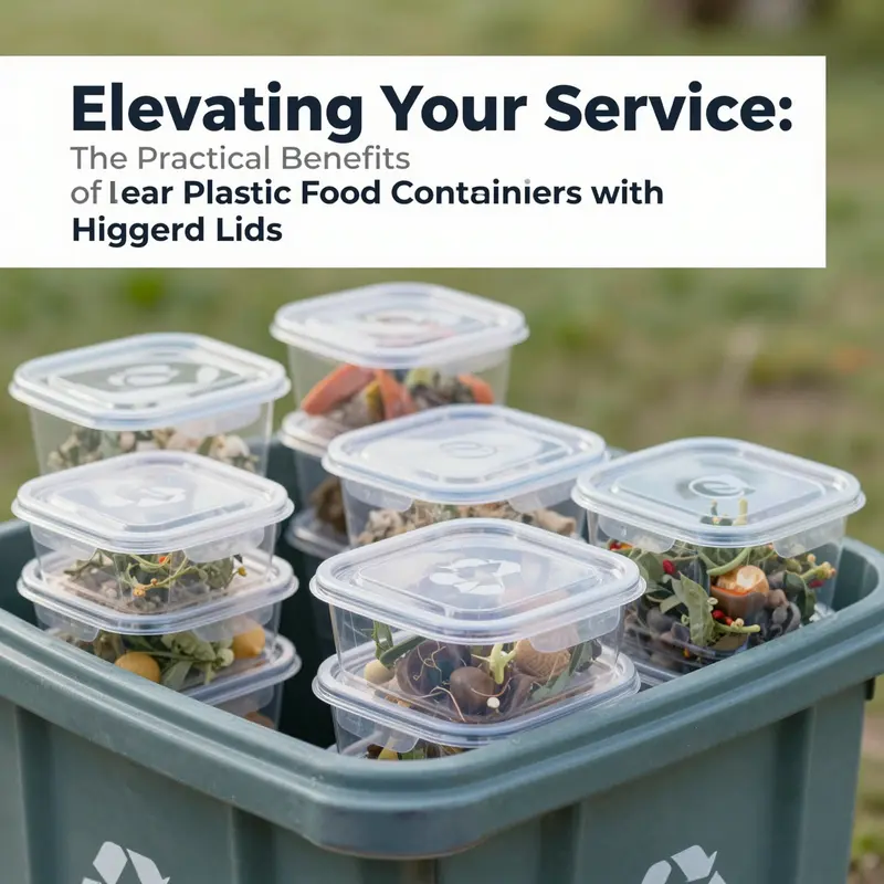 A variety of clear plastic food containers with hinged lids, highlighting their design and material properties.