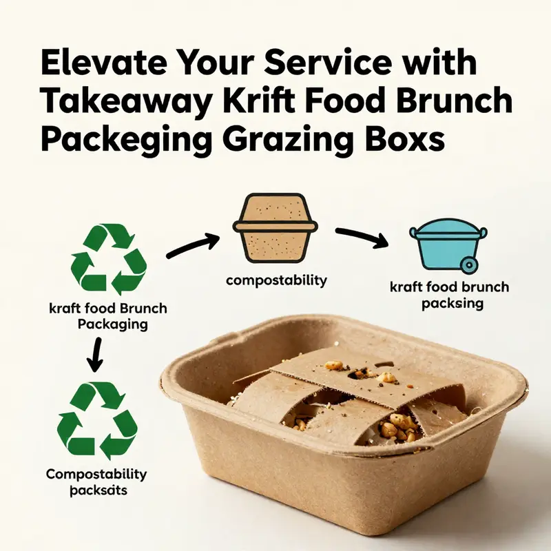 Diverse designs of takeaway kraft grazing boxes, ideal for brunch catering and food presentations.