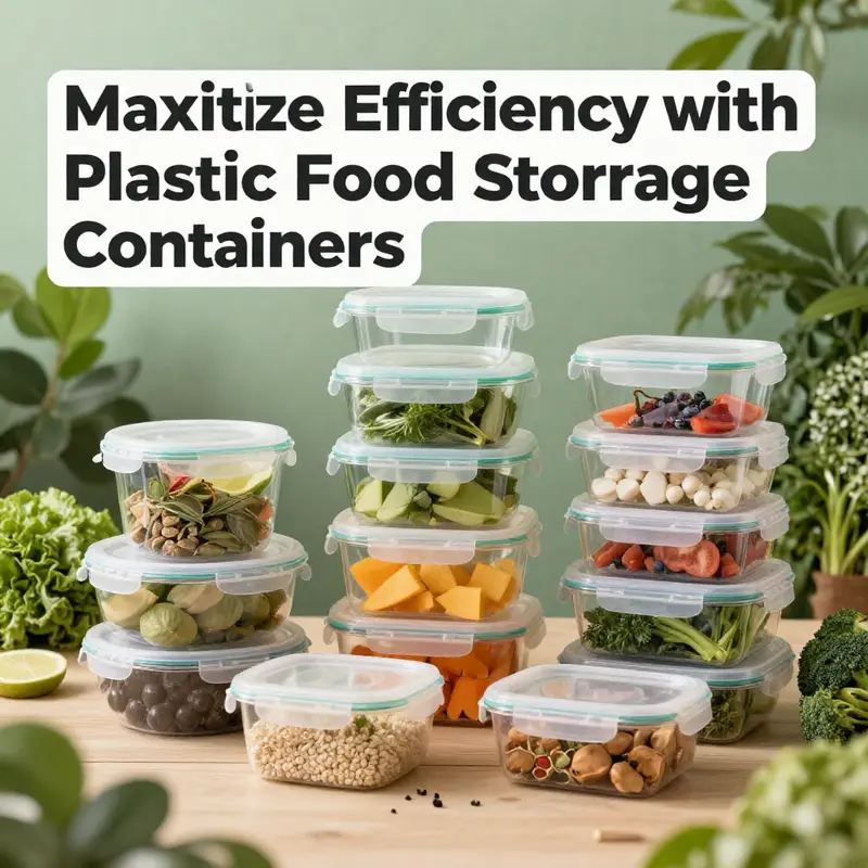 An array of plastic food storage containers in use within a modern kitchen setup, highlighting their versatility and organization.