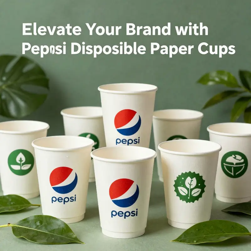 Pepsi disposable paper cups with various customization options for branding.