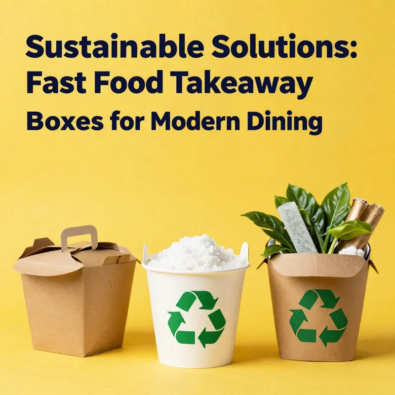 A comparison of materials used in takeaway boxes, highlighting their environmental impact.