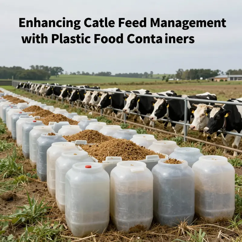 Durable HDPE containers ensuring safe storage of cattle feed.