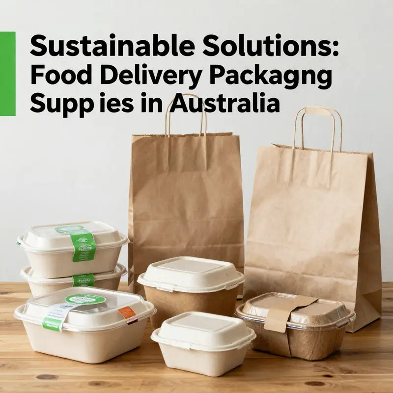 An assortment of eco-friendly food packaging options showcasing sustainability in food delivery.