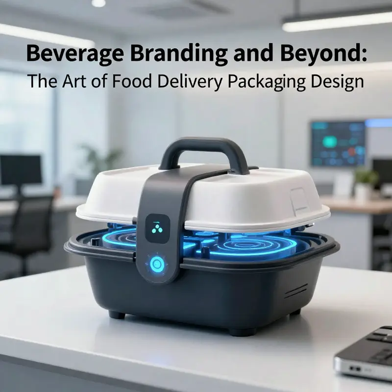 Eye-catching bubble tea packaging that showcases the importance of aesthetics in food delivery design.