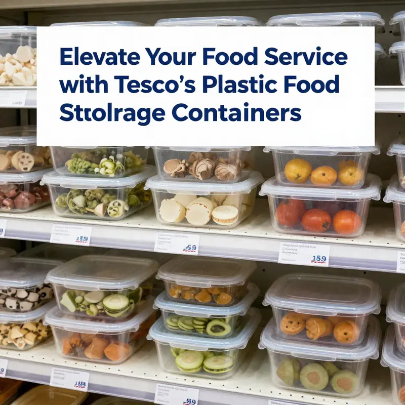 An array of Tesco plastic food storage containers, perfect for diverse food storage needs.