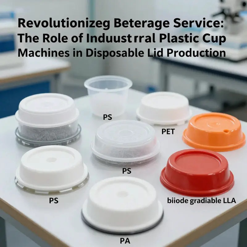 A high-efficiency industrial plastic cup machine exemplifying state-of-the-art technology in disposable lid production.