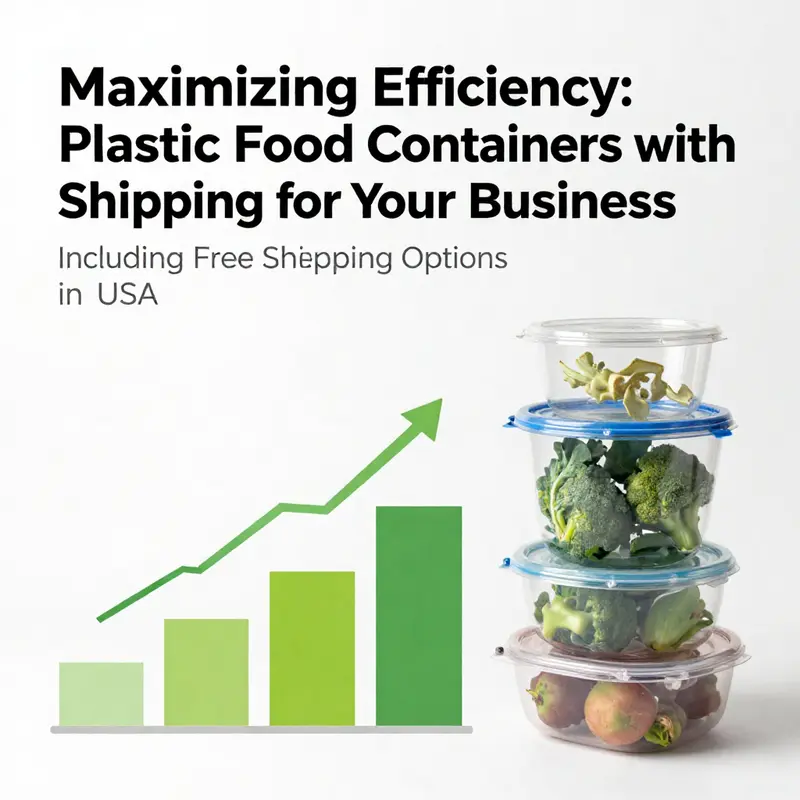An overview of a warehouse showcasing the variety of plastic food containers available with free shipping in the USA.