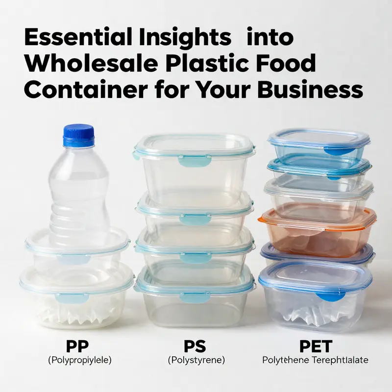 Diverse options of wholesale plastic food containers highlighting customization and bulk purchasing benefits.
