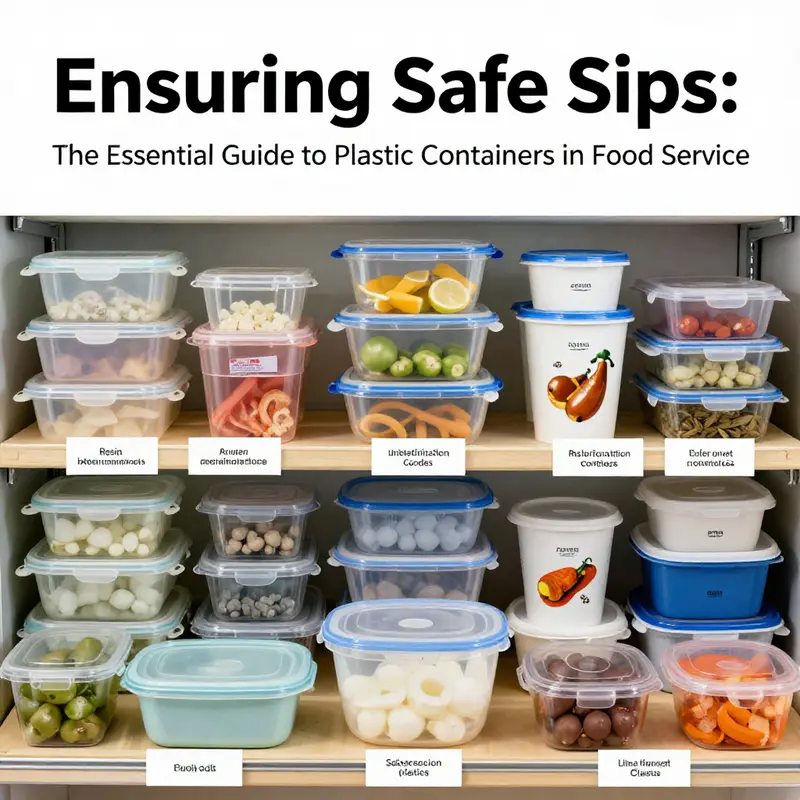 A comparison chart featuring different types of plastic food containers along with their safety ratings.