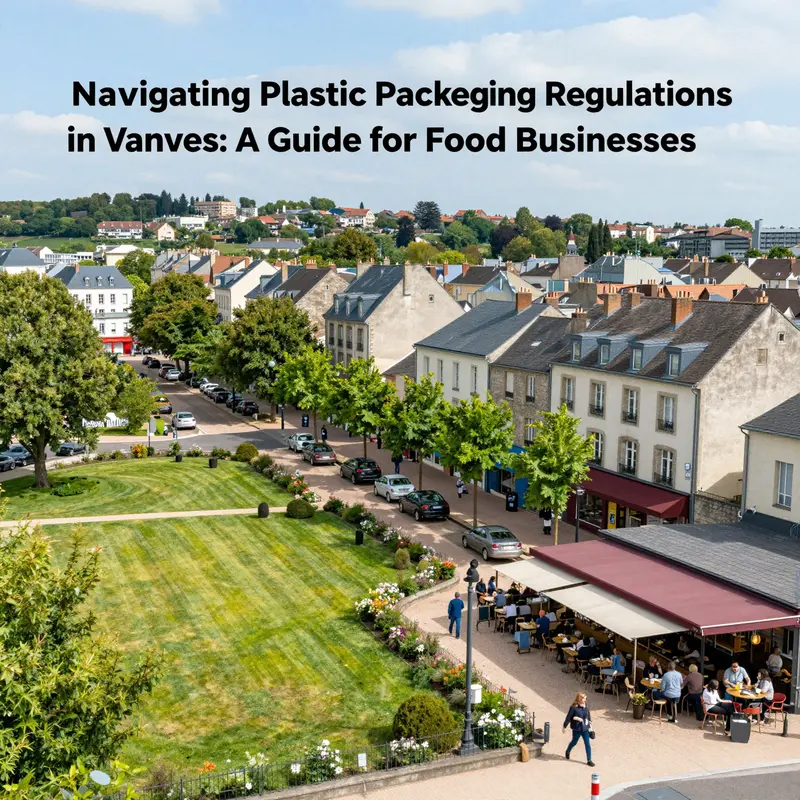 A panoramic view of Vanves, highlighting cafes and eateries focusing on eco-friendly practices.