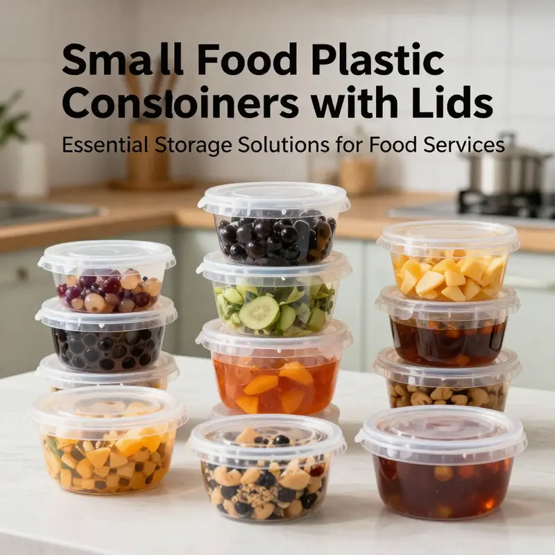 An array of small food plastic containers showcasing their versatility for various food items.