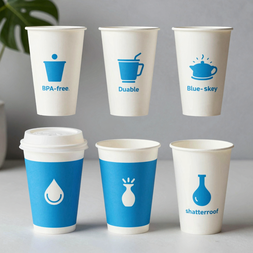 Blue Sky Plastic Disposable Cups