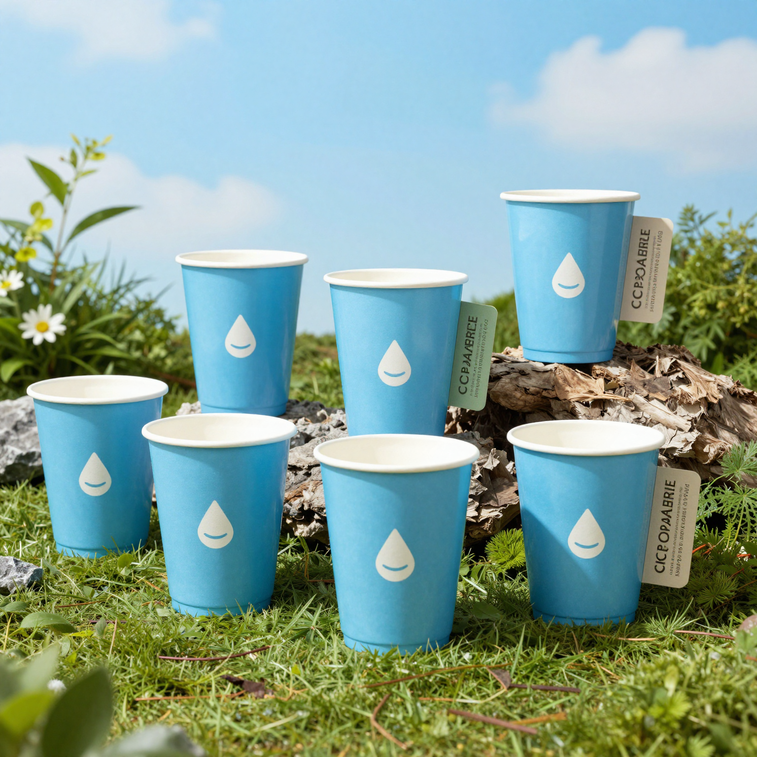 Blue Sky Plastic Disposable Cups