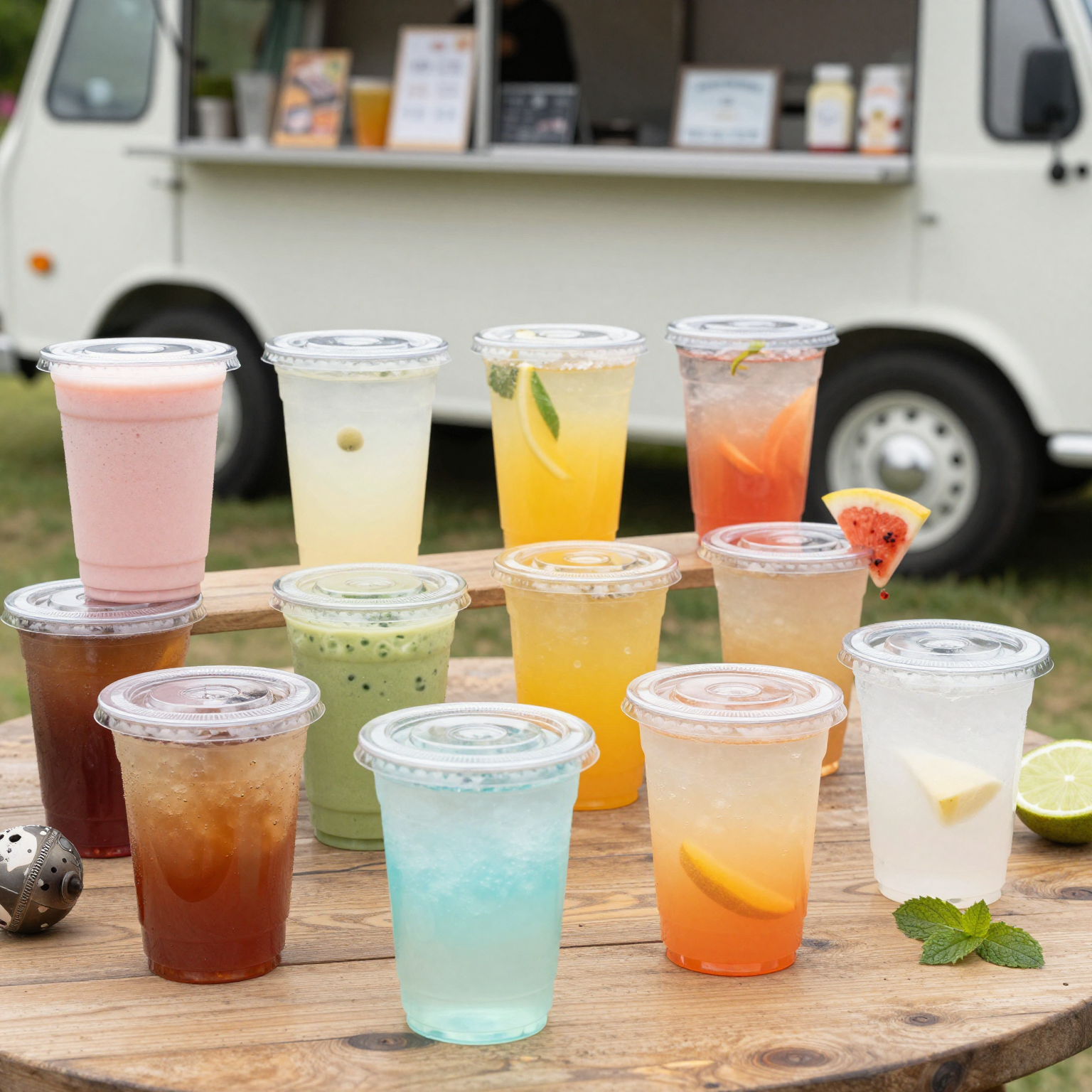 Clear Plastic Cups with 9 Sides