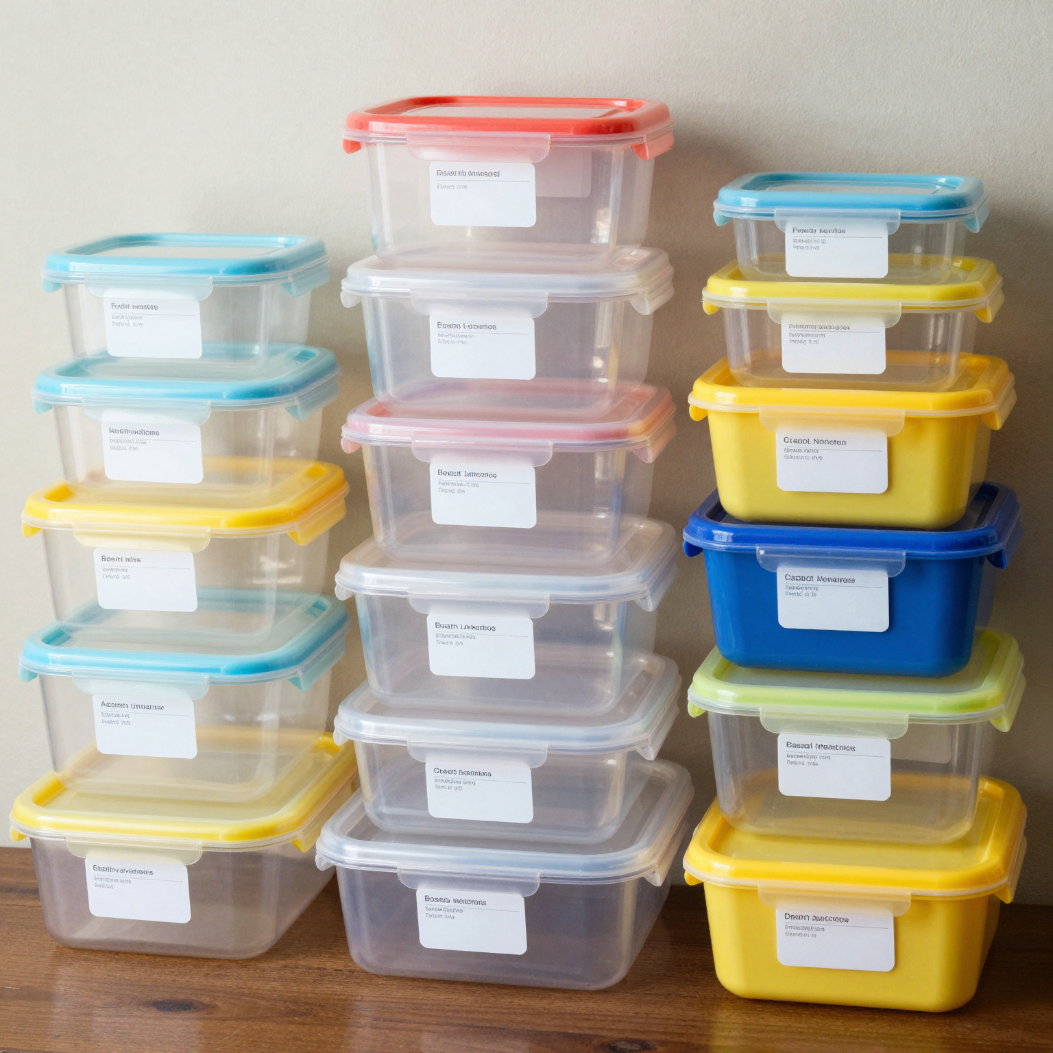 Colored Plastic Food Storage Containers