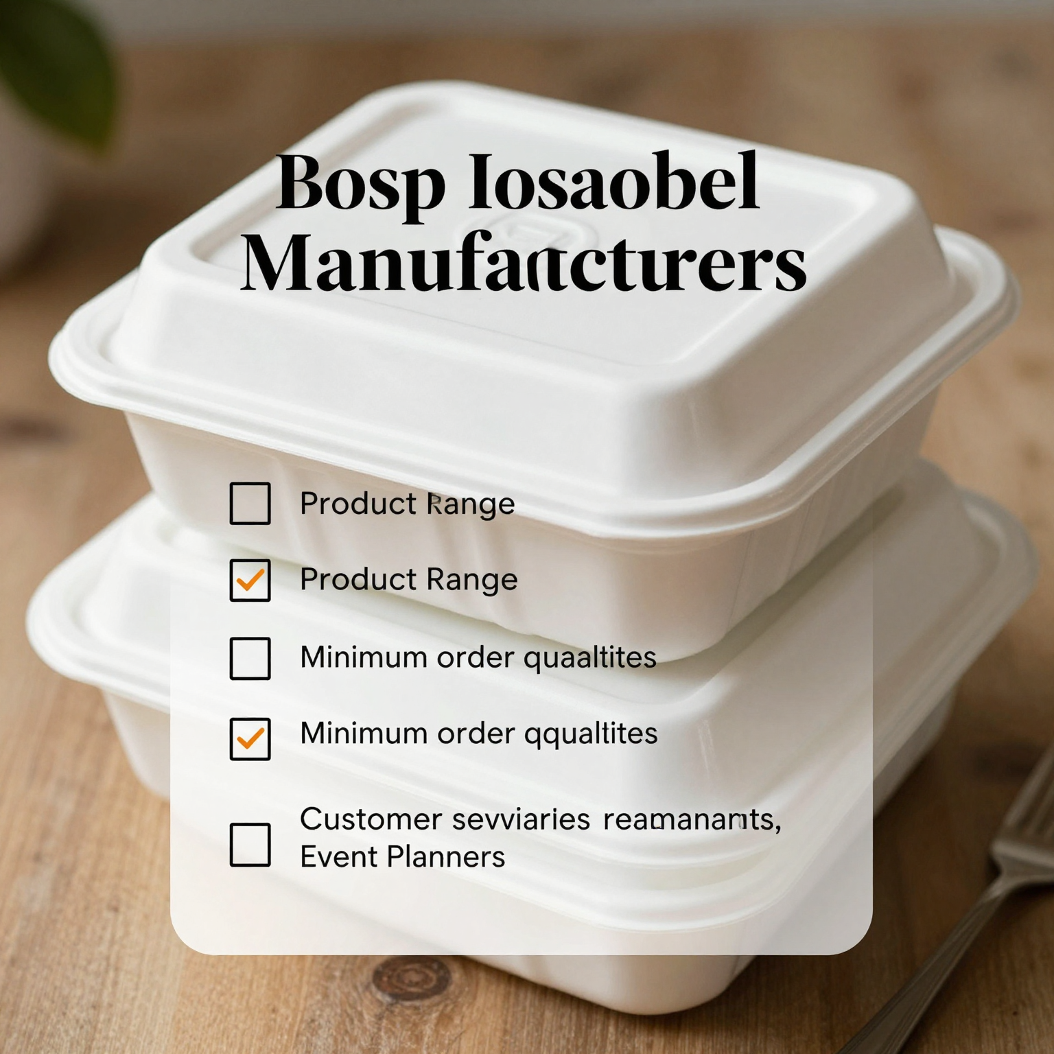 Checklist for Choosing Disposable Container Manufacturers