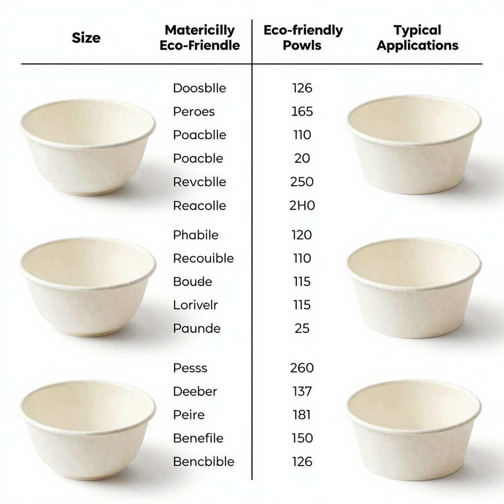 Comparison table of disposable paper bowls