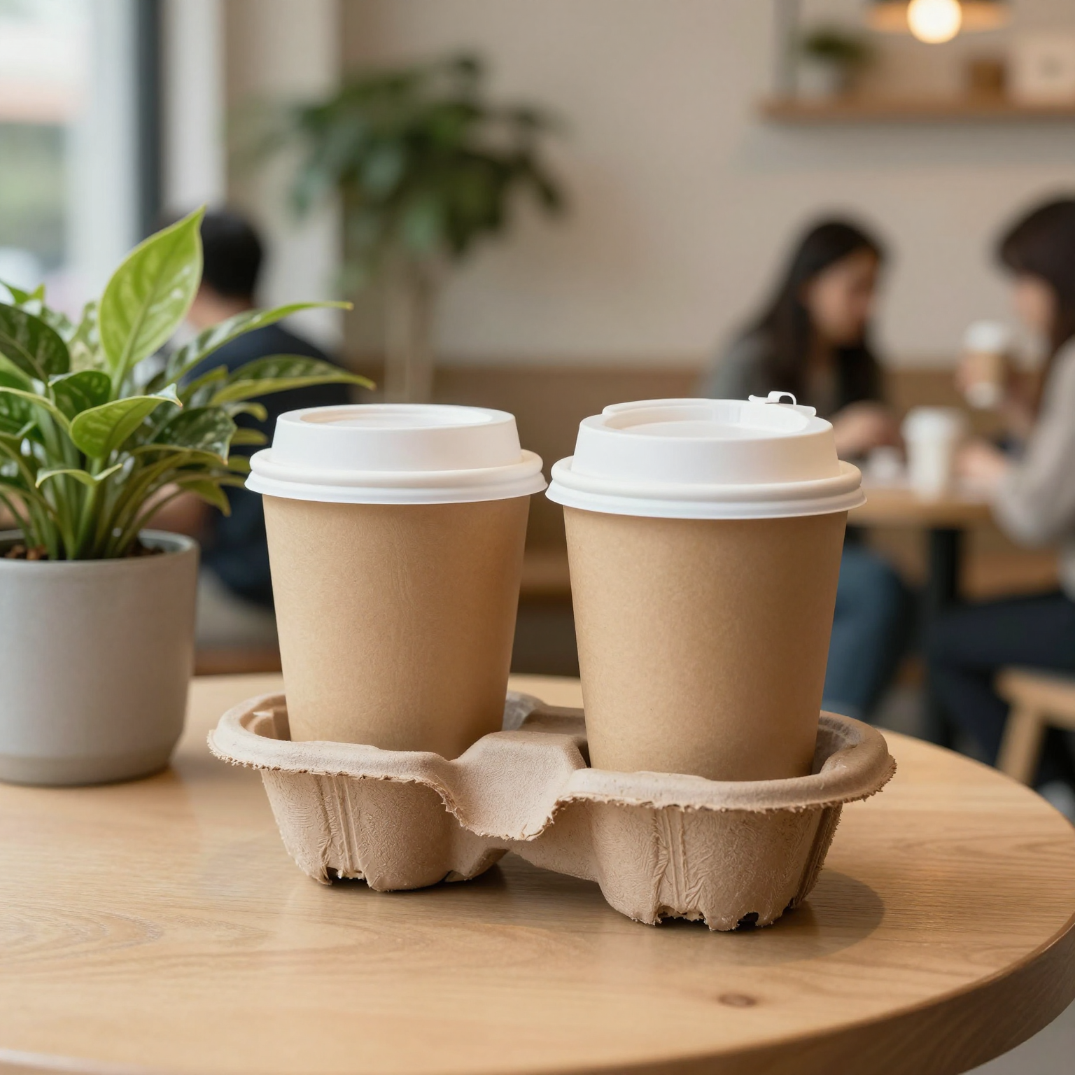 Eco-Friendly Disposable Paper Coffee Cup Holder
