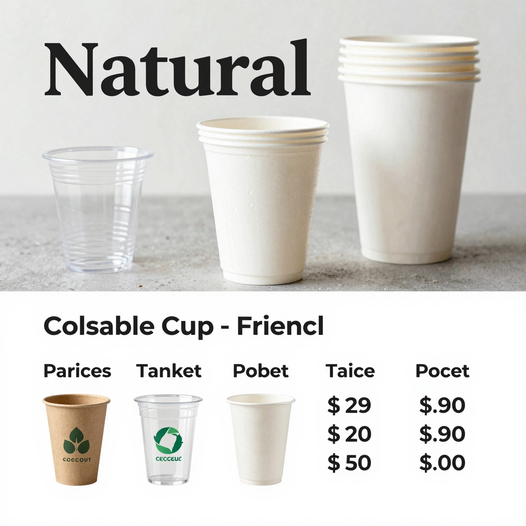 Disposable Plastic Cups Illustration